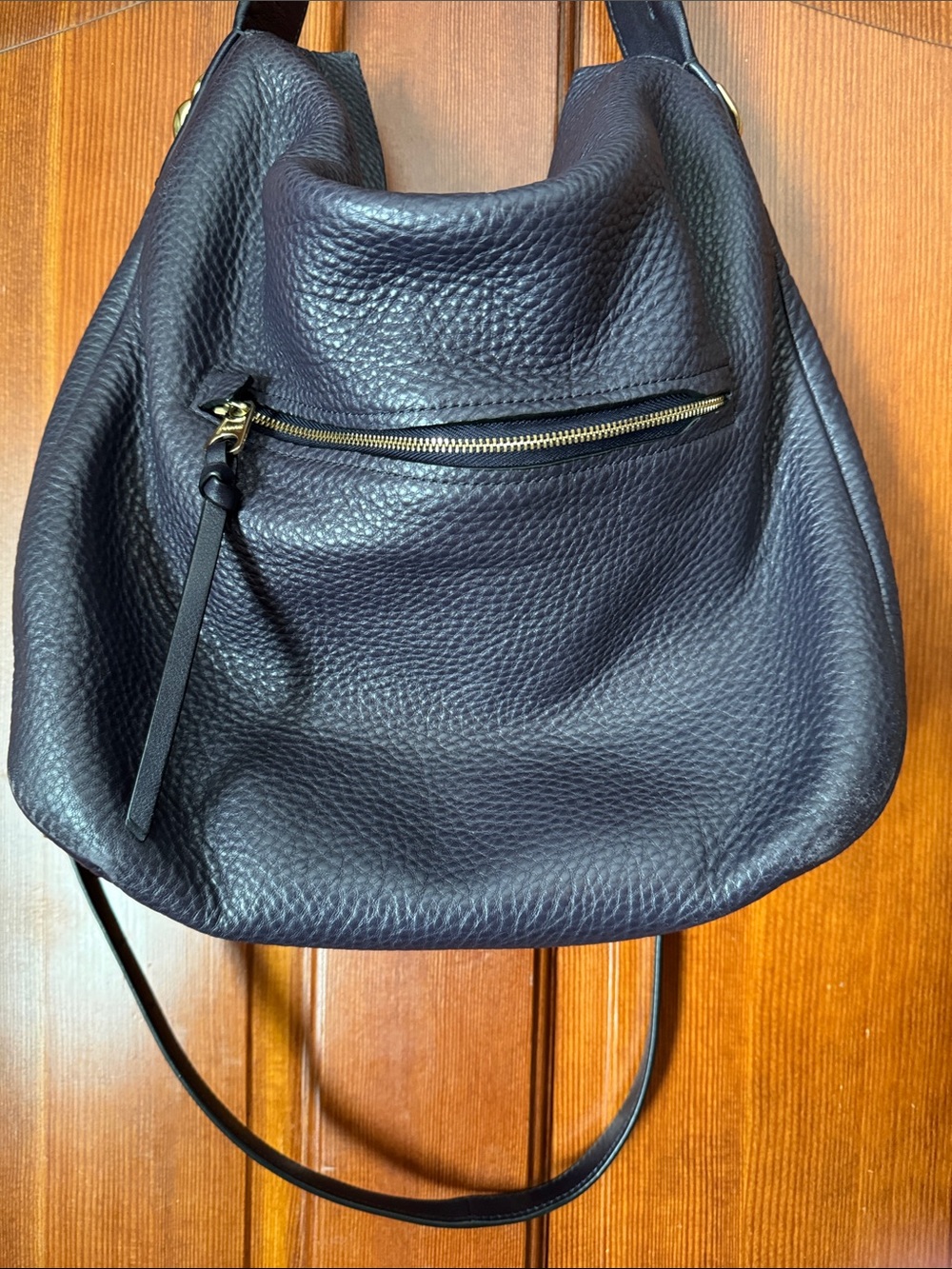 Coach Black Purple Pebbled Leather Shoulder Hobo Bleeker - Picture 4 of 8